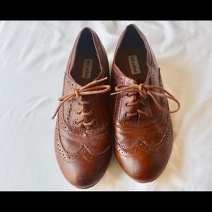Brown Oxford Flats